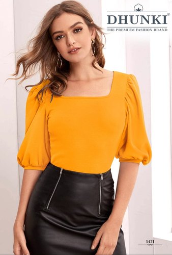 Ladies Puff Sleeve Top