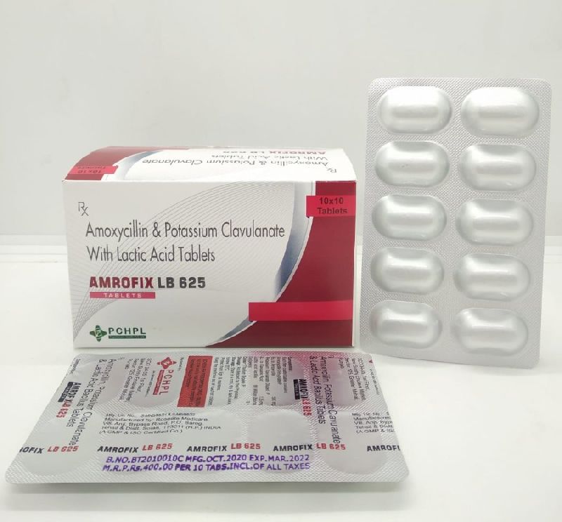 Amoxicillin potassium clavulanate with Lactobacillus