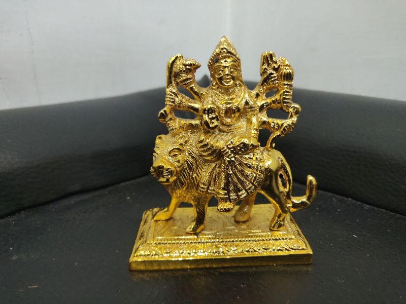 3.5 Inch Brass Sherawali Mata Statue