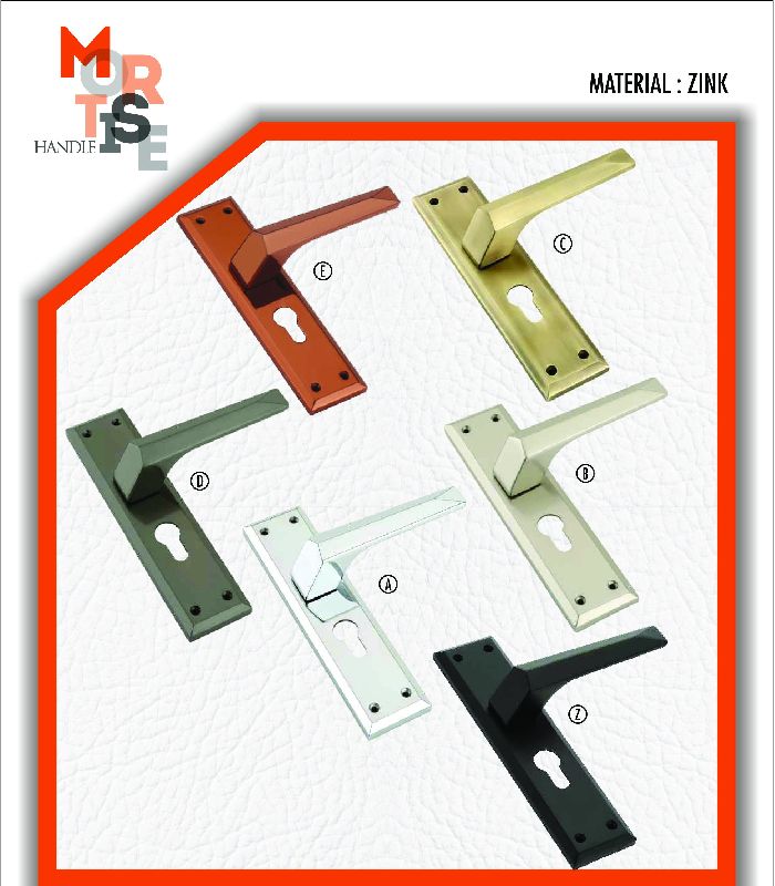 M-1005 Zink Plate Mortise Door Handles