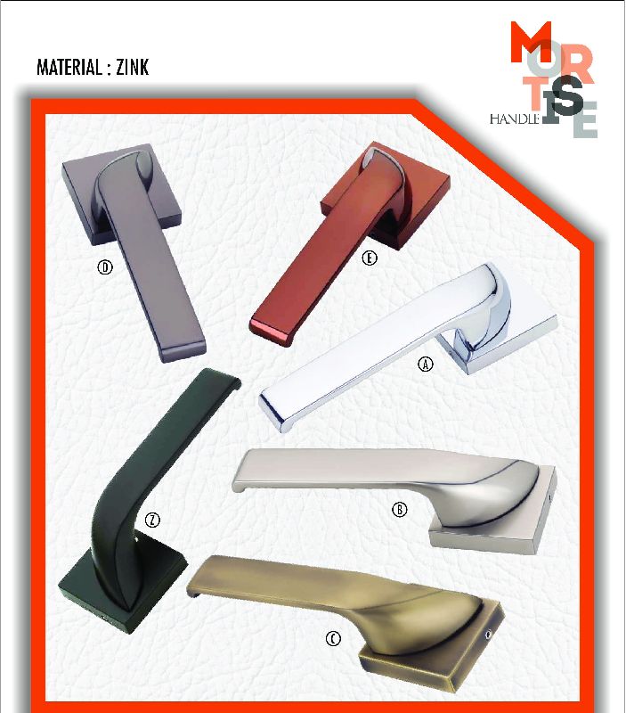 M-1006 Zink Rose Mortise Door Handles