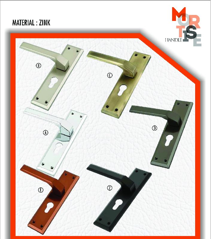 M-1025 Zink Plate Mortise Door Handles