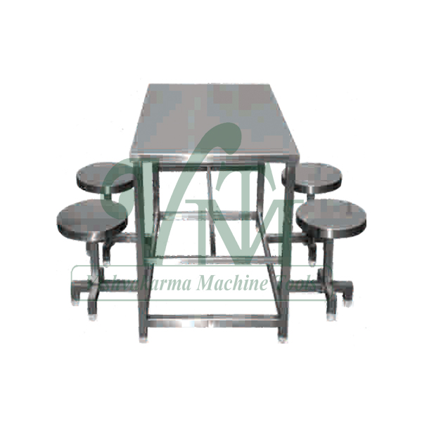 Stainless Steel 4 Seater Table