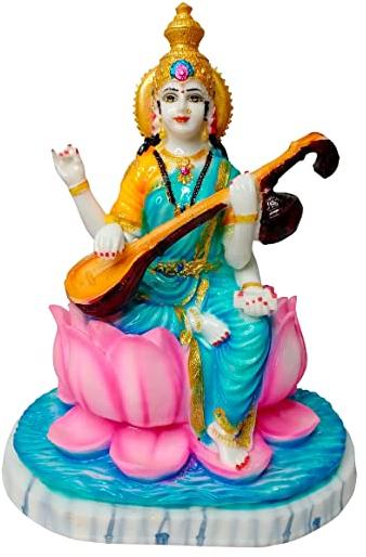 Marble Saraswati Mata Statue