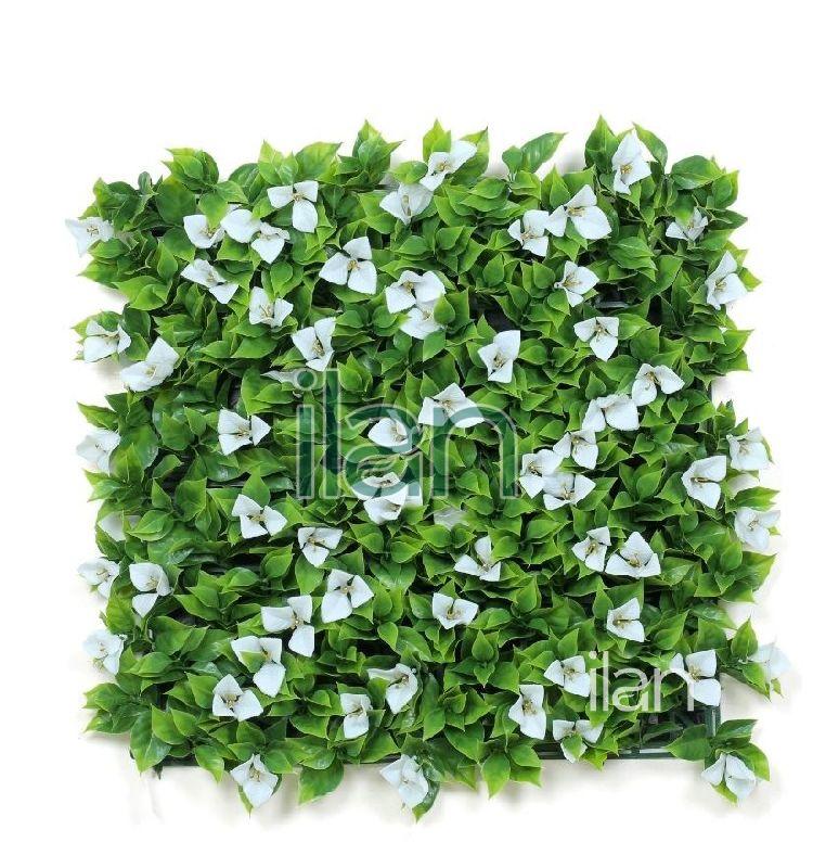 50x50 Cm White Bougainvillea Artificial Green Wall