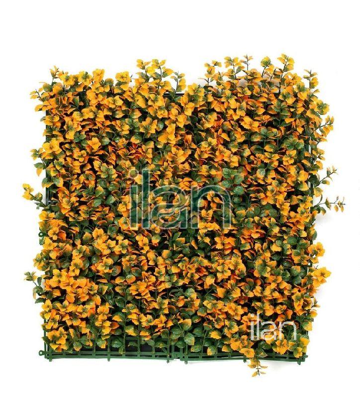 50x50 Cm Blooming Amber Artificial Green Wall