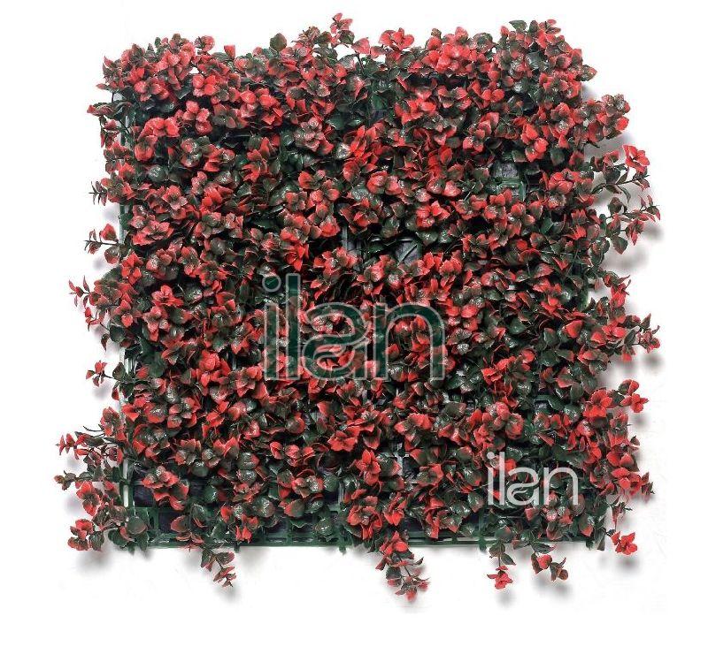50x50 Cm Blooming Wine Artificial Green Wall