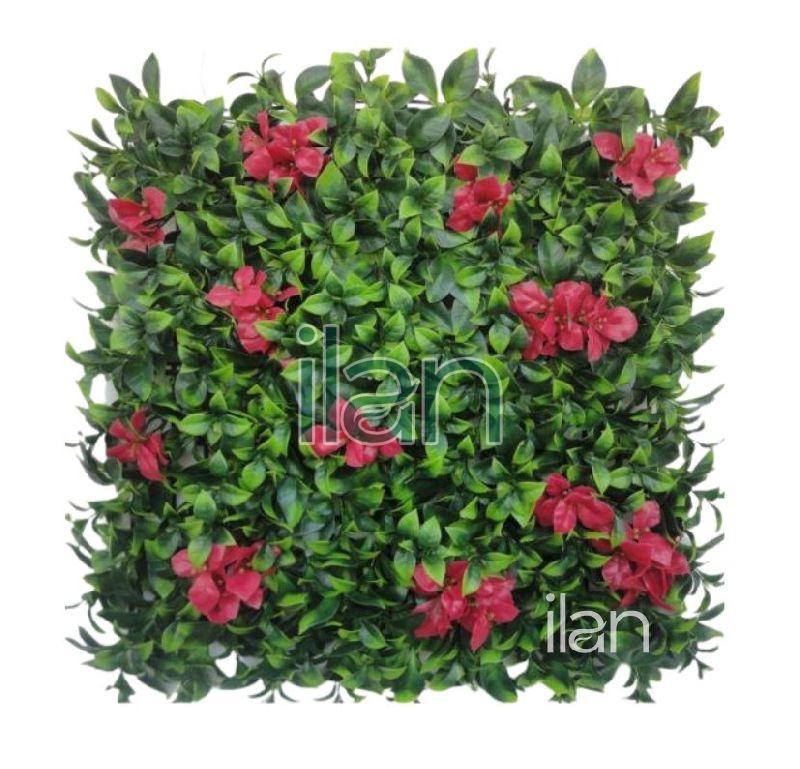 50x50 cm Crimson Opulence Artificial Green Wall