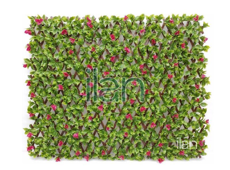 100x100 Cm Pink Bougainvillea Trellis Artificial Green Wall