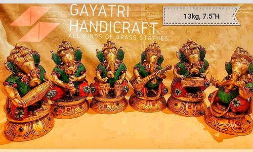 Brass Ganesha Musical Set