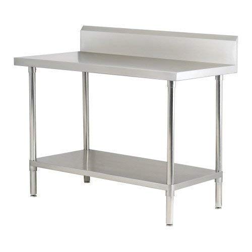 Stainless Steel Work Table with Undershelf and Backsplash