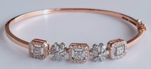 14K Rose Gold Diamond Flower Bangle  Maurices Jewelers
