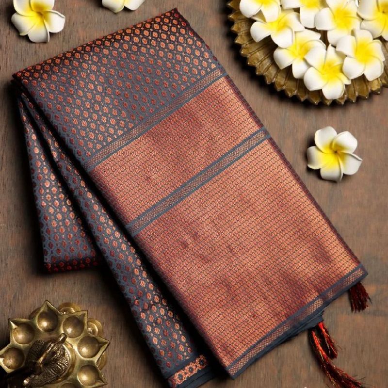 Copper Tissue Silk Saree with Copper Zari Weaves | Mirra clothing-sgquangbinhtourist.com.vn