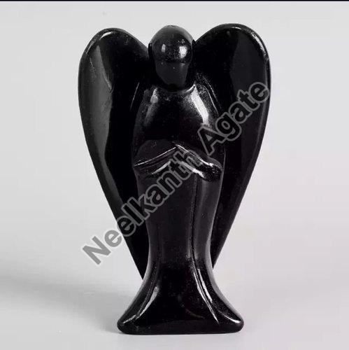 Black Agate Stone Angel