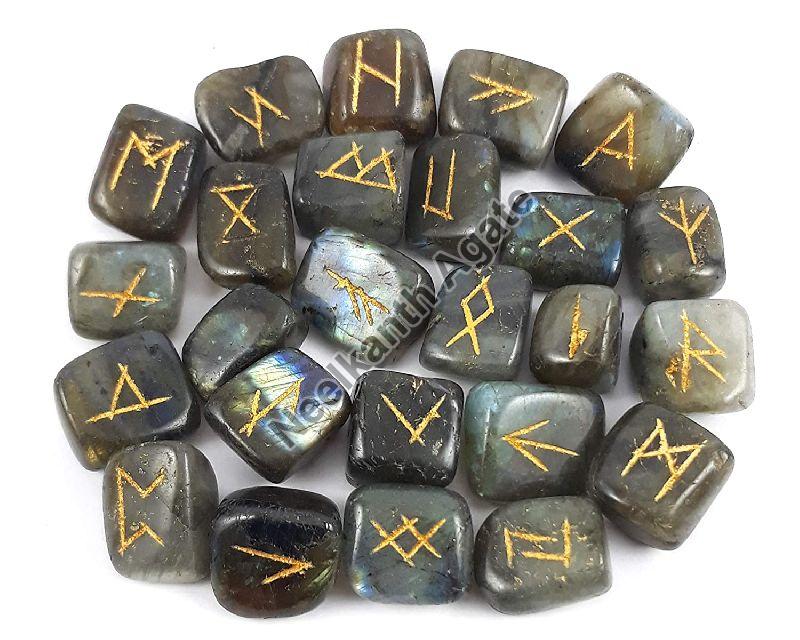 Labradorite Rune Agate Stone