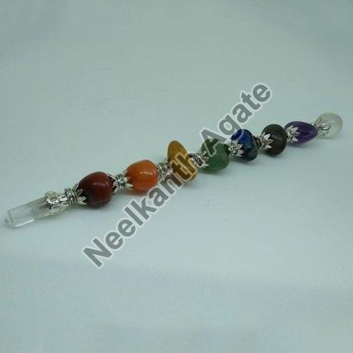 Seven Chakra Agate Stone Tumble Stick