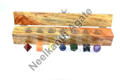 Seven Chakra Geometric Agate Stone