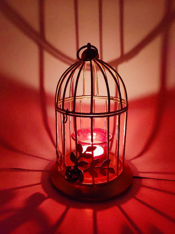 cage  candle holder