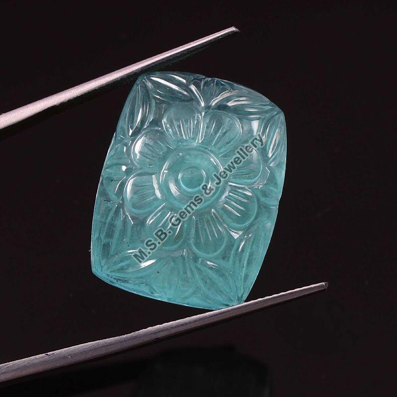 Natural Aquamarine Carving Eye Clean Loose Gemstones