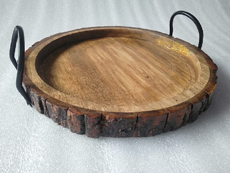 Wooden Bark Platter