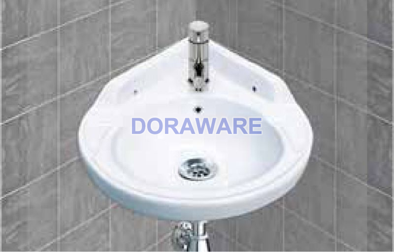 Corner Ceramic Wall Mounted Wash Basin