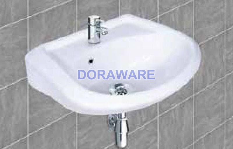 Cromo Ceramic Wall Mounted Wash Basin