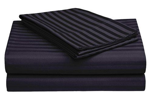 Black Satin Double Bed Sheet