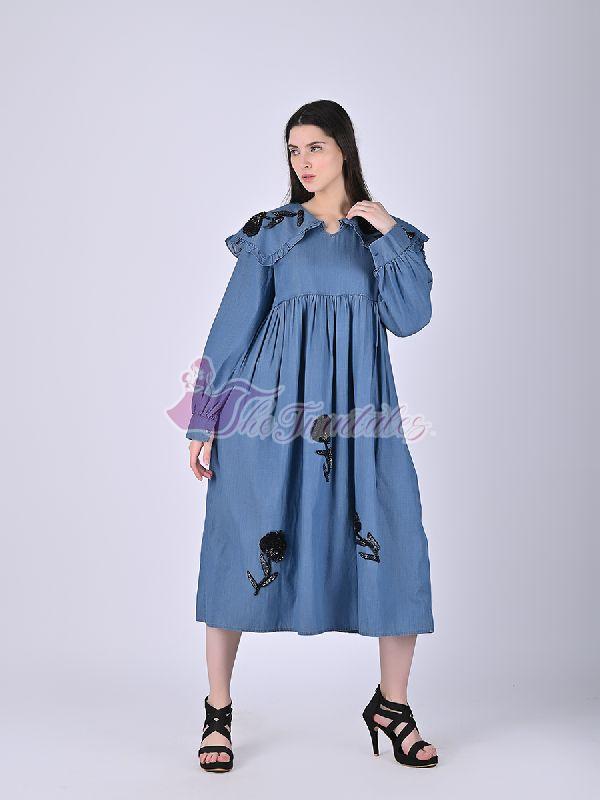 Womens Alaia Denim Dress