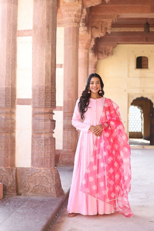 Womens Printed Cotton Long Anarkali Kurti  Fancy kurti Different  types of dresses Fancy dresses