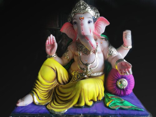 17 Inch Clay Ganesh Statue