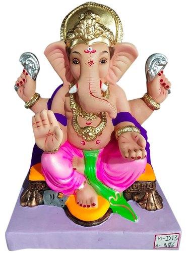 18 Inch Brown Clay Ganesh Statue