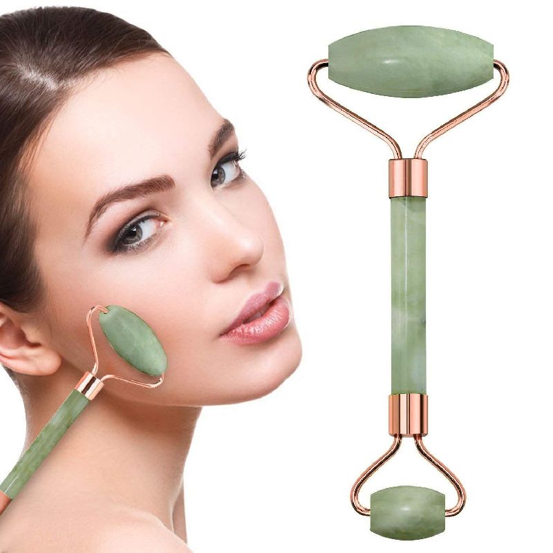 Jade Stone Roller Skincare Massager with Stone