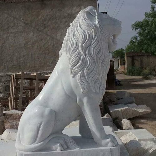 Handicraft Lion Marble Statue