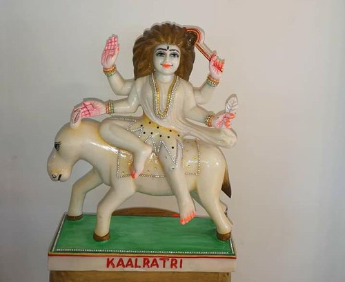 Marble Kalratri Maa Statue