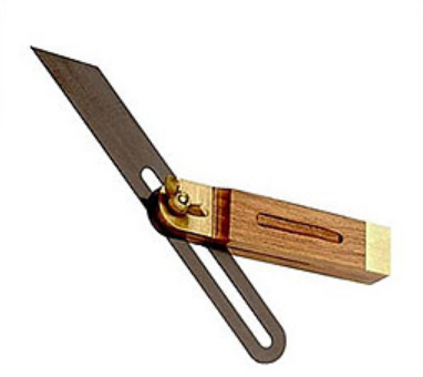 WOODEN SLIDING BEVEL SQUARE WITH BRASS