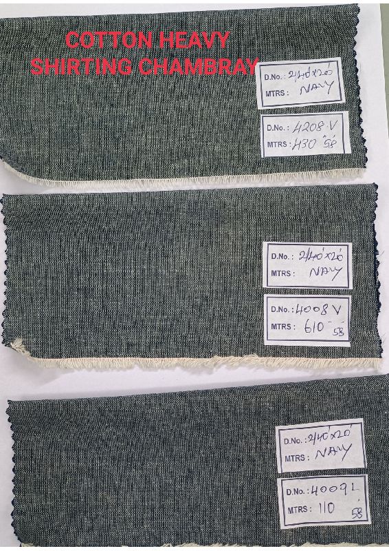 Cotton Shirting Chambray Heavy Fabric