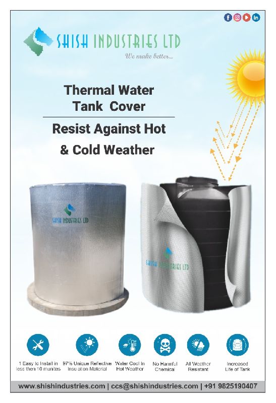 Water Tank Insulation Cover Manufacturer Exporter Supplier in Surat India