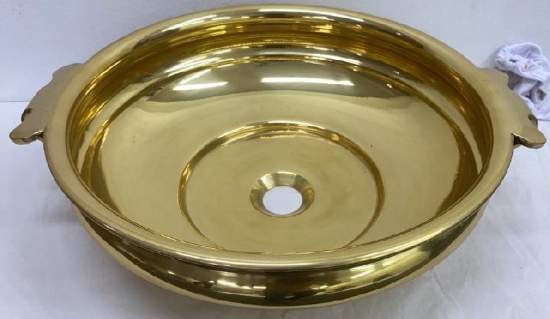 Round Brass Wash Basin