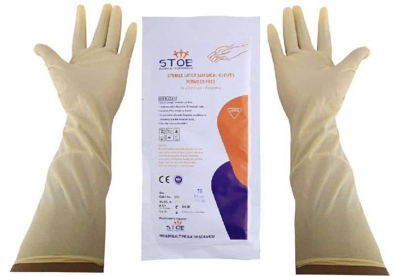 Elbow Length Surgical Latex Gloves Exporter from Mumbai India