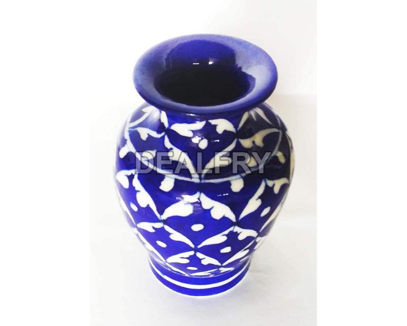 Painted Blue Pottery Vase