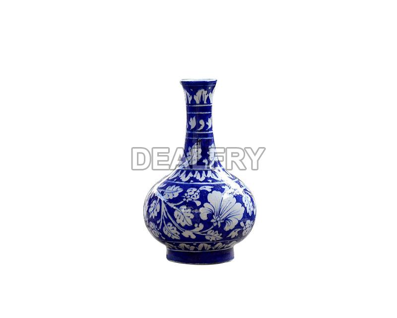 High Quality Decorative Blue Pottery Vase