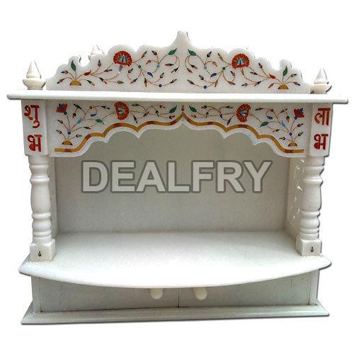 White Marble Decorative Indoor Customised Pooja Temple