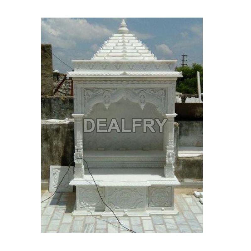 Indian White Marble Pooja Temple Handicraft