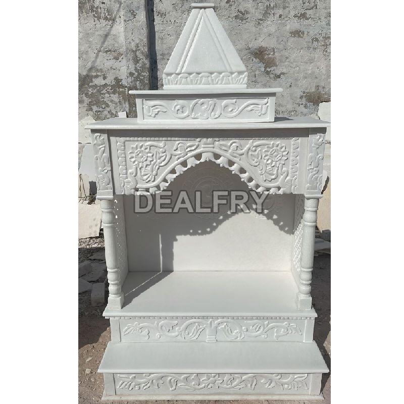 White Indian marble pooja mandir temple for home decor