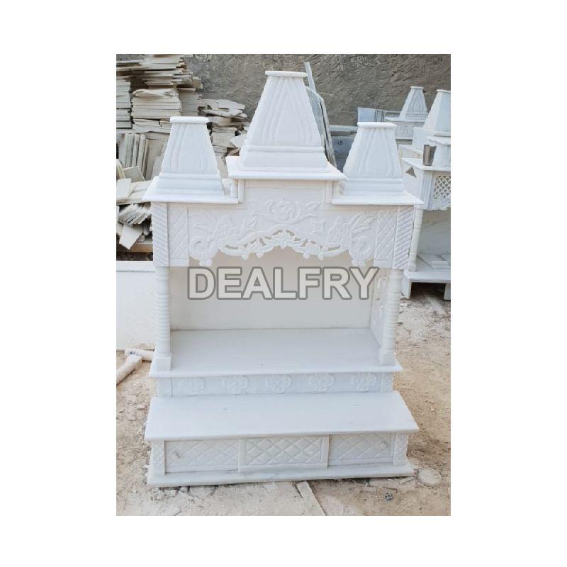 Hindu White Marble Pooja Temple Marble Mandir