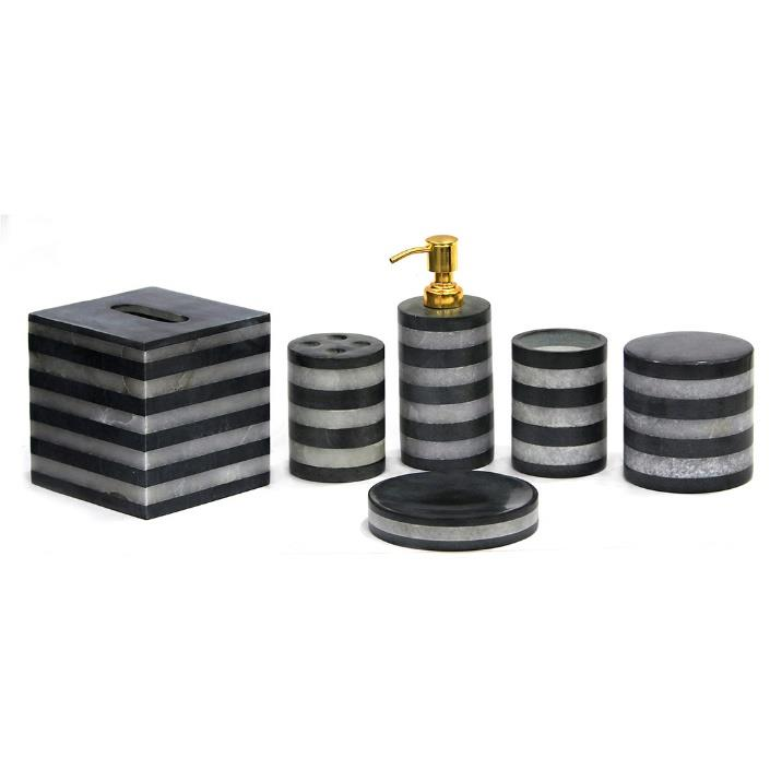 Black Marble Bathroom Set