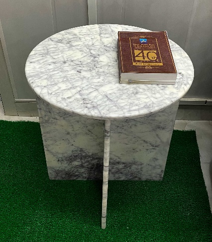 White Marble Table Top with Stand