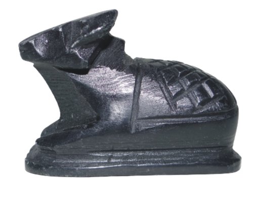 Black Palava Stone Nandi Statue