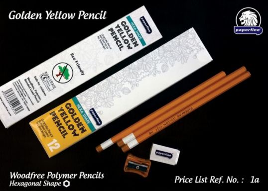 Paperfine Woodfree Polymer Golden Yellow Pencil