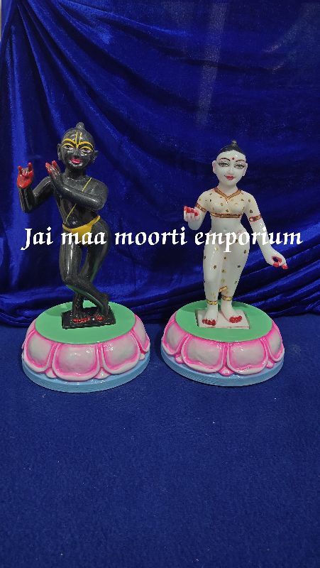 Marble iskcon radha krishna Moorti